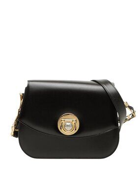 Versace Medusa Shoulder Bag Black Leather